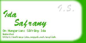 ida safrany business card
